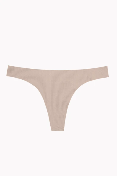 Açık Pembe Gül Kurusu Açık Kahve  3lü Lazer Kesim İz YapmazTanga - Resim 3