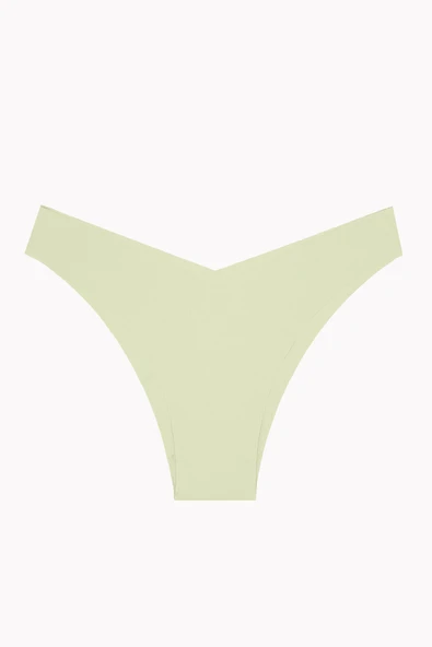 Açık Haki Mavi Lacivert  3lü Lazer İz YapmazV Shape Brazillian Külot - Resim 2