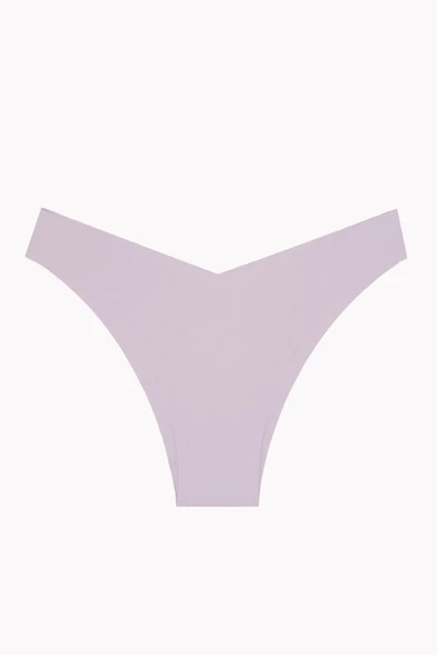 Açık Pembe Gül Kurusu Açık Kahve 3lü Lazer İz Yapmaz V Shape Brazillian Külot - Resim 2