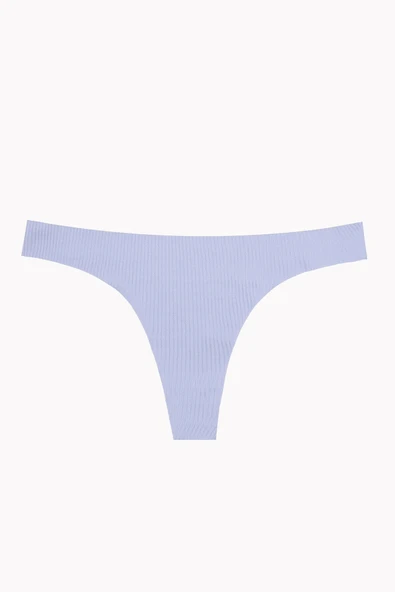 Açık Haki Mavi Lacivert 3lü Lazer Kesim İz Yapmaz Tanga - Resim 3