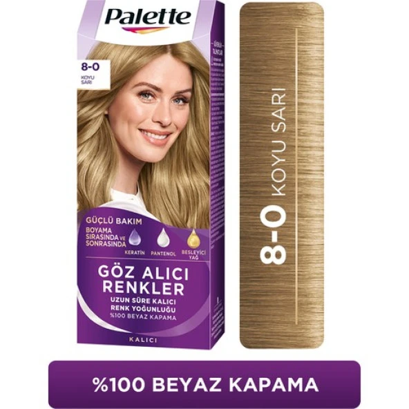 Palette Göz Alıcı Renkler 8/0 Koyu Sarı