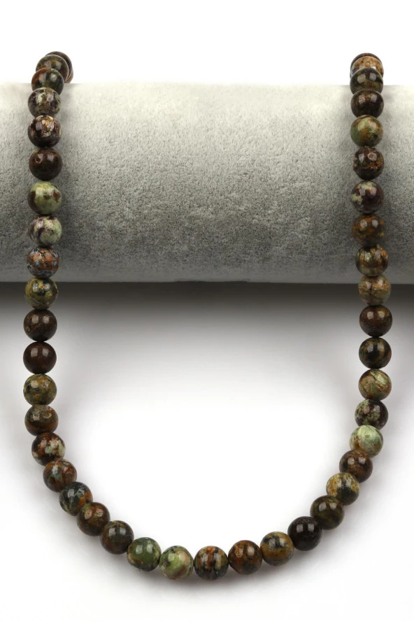 Yeşil Opal Doğal Taş Dizi 8 mm Küre Kesim - Resim 2