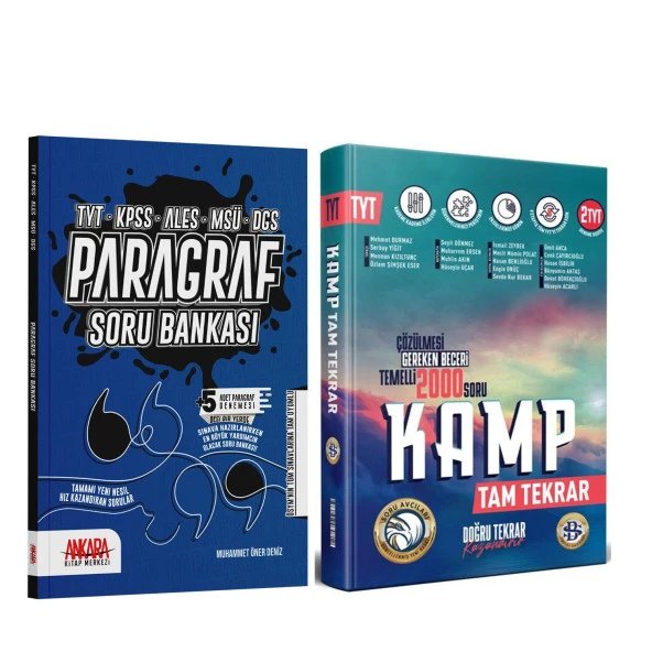 Bilgi Sarmal TYT Kamp Tekrar ve AKM Paragraf Soru Bankası Seti 2 Kitap