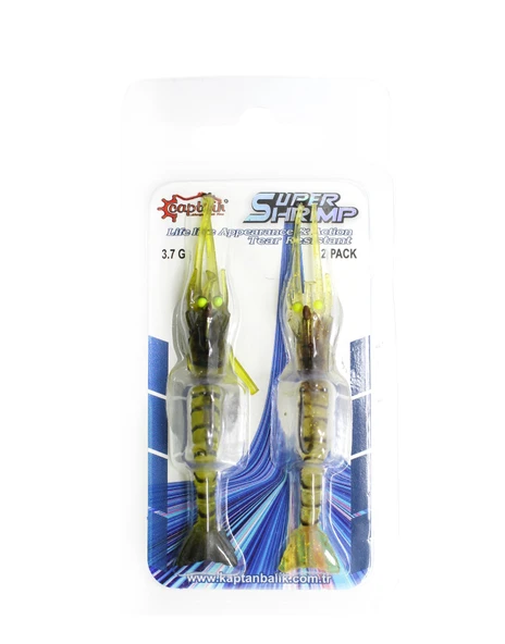 Captain 3048 Magic Shrimp 2li SET 3D Silikon Karides 50mm 3.7gr Suni Yem - 2