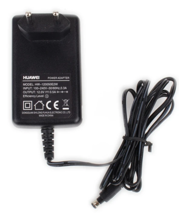 Huawei 12V 0.5A Modem ve Arduino Uyumlu Plastik Kasa Priz Tipi Adaptör HW-120050E2W - 1