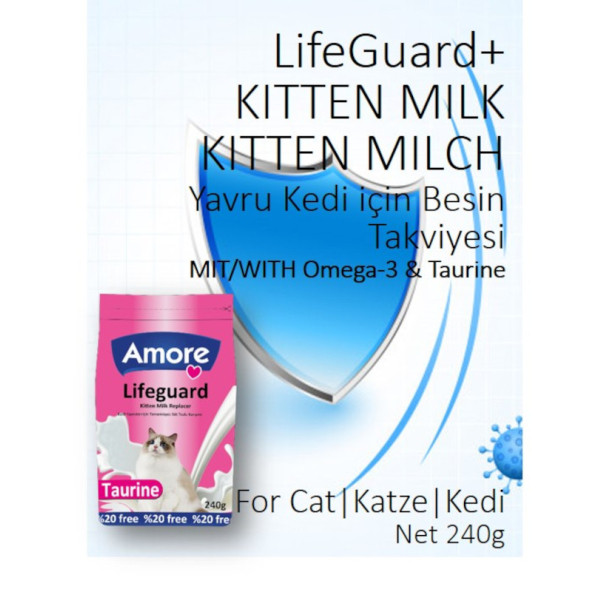 Yavru Kedi Süt Tozu 2x240gr LifeGuard, Biberon, Anti-Hairball Tüy Yumağı Önleyici 100ml Malt - 2
