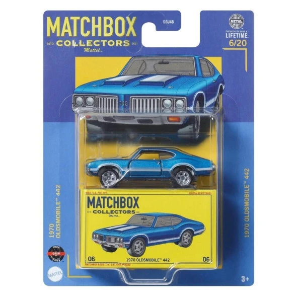 Matchbox Koleksiyon Araçlar GBJ48 - HVW12 1970 OLDSMOBILE 442 - 3