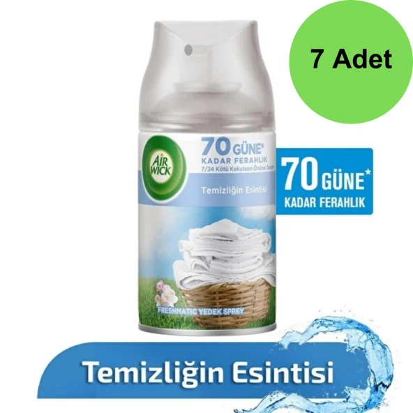 Air Wick Freshmatic Otomatik Sprey Temizliğin Esintisi Yedek Sprey 250 ml x 7 Adet