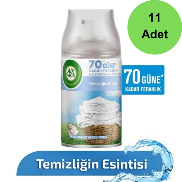 Air Wick Freshmatic Otomatik Sprey Temizliğin Esintisi Yedek Sprey 250 ml x 11 Adet