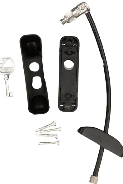 Siyah Çocuk Güvenlik Kilidi Pencere Kilidi Çelik Halatlı Kilit (4 Adet) - 3