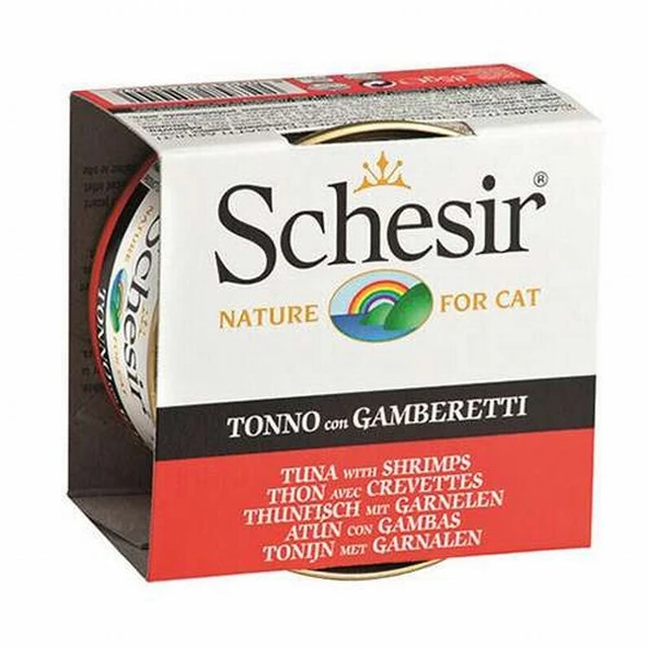 Schesir Ton Balıklı ve Karidesli Jelly Yetişkin Kedi Konservesi 6 Adet 85 Gr