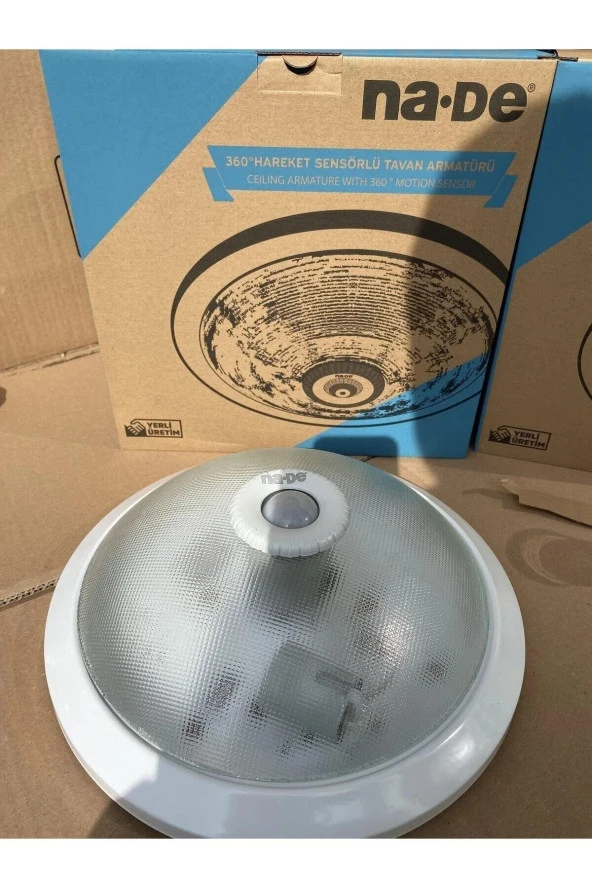 Nade ND999-06 Sensörlü Tavan Armatür + 2 ad. Ack 9w Led Ampul Set - 3