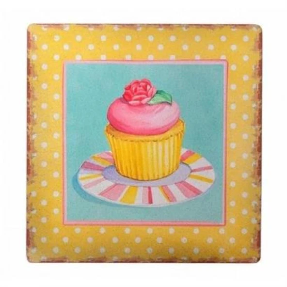 MLN Moda Decotown Duvar Panosu 40*40 Cup Cake Muffin Motifli Duvar Süsü