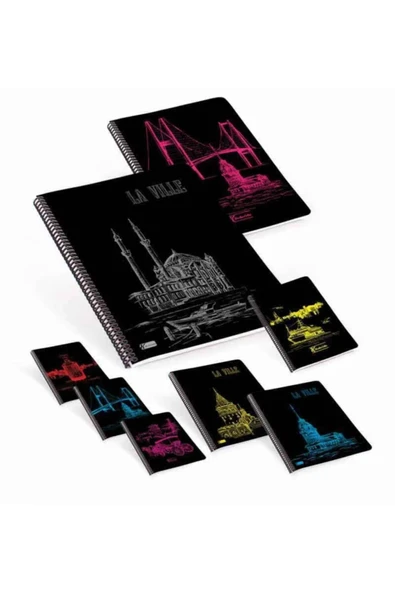 Keskin Color Laville 16.5x22.5cm 80yp Spiralli Plastik Kapak Not Defteri Kareli - 1 Adet / D1 ürün görseli
