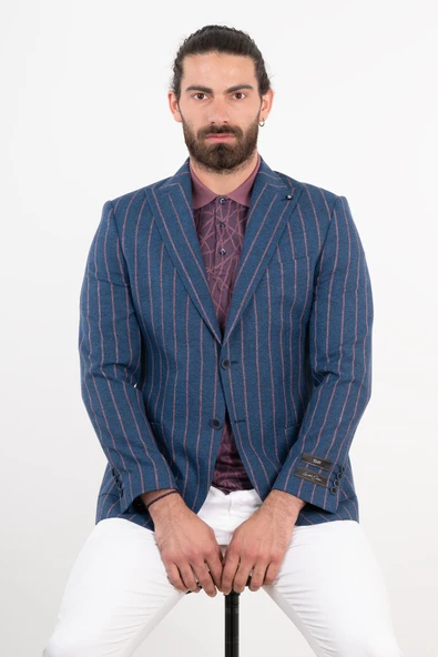 SİR ÇİZGİLİ TEK ÇEKET - 2