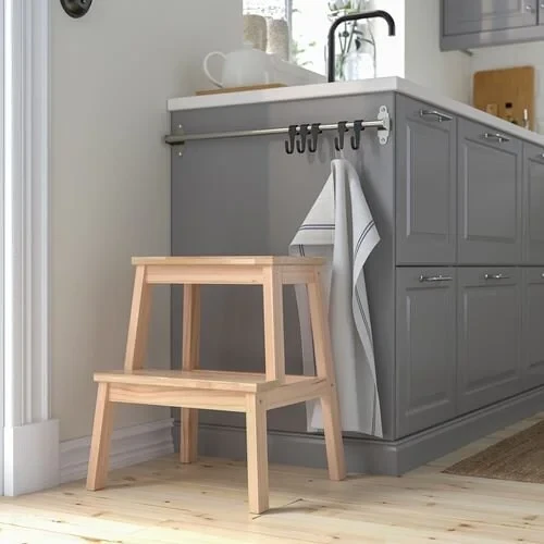 IKEA Bekvam Basamaklı Mutfak Taburesi Kayın 43x50 cm Masif Ahşap - 2