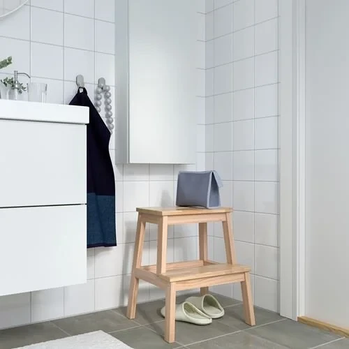 IKEA Bekvam Basamaklı Mutfak Taburesi Kayın 43x50 cm Masif Ahşap - 3