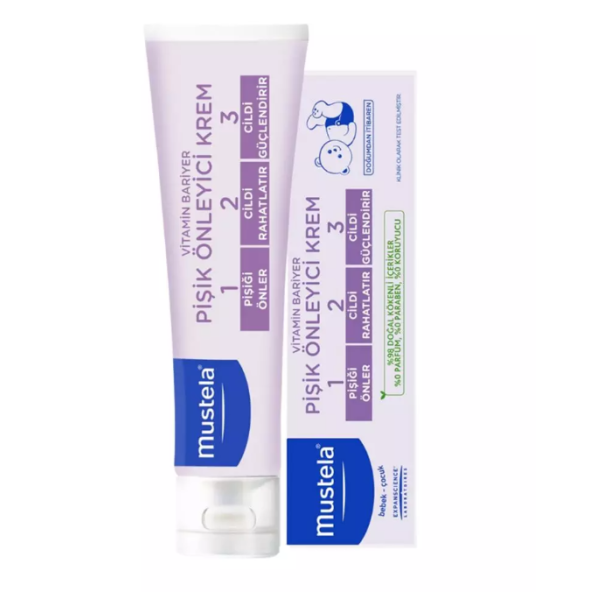 Mustela Vitamin Barrier 1-2-3 Cream 100 ml Pişik Kremi + 60'lı Ekolojik Islak Mendil Hediye - 2