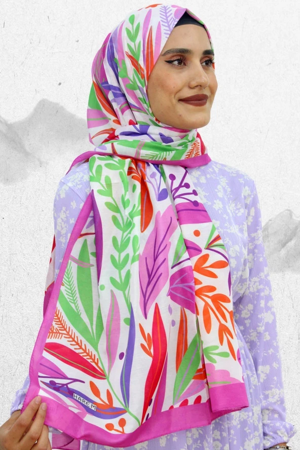 Harem Soft Yaprak Desen Şal EŞ5199-10 - 2