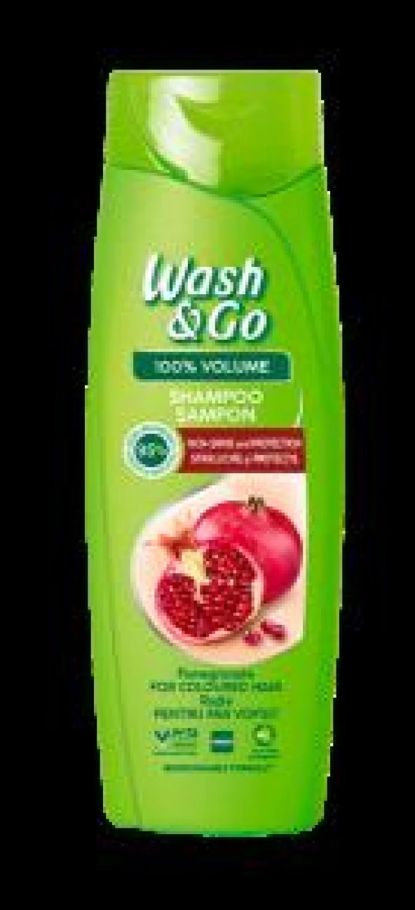 Wash & Go Nar Özlü Boyalı Saçlar İçin Şampuan 360 ml