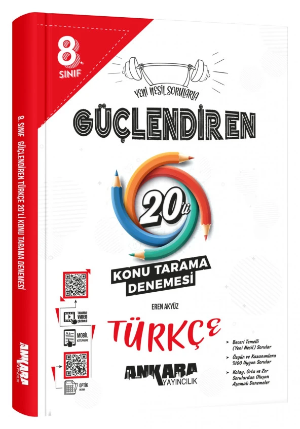 Ankara 8. Sınıf GüçlendirenTürkçe 20'li Konu Tarama Denemesi Ankara Yayıncılık