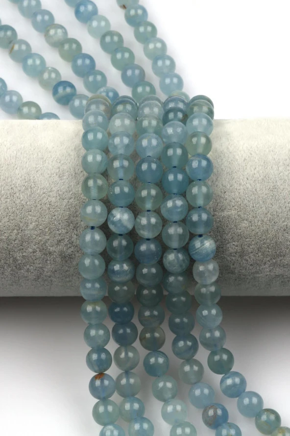 Mavi Kalsit ( A Kalite ) Doğal Taş Dizi 8 mm Küre Kesim ürün görseli