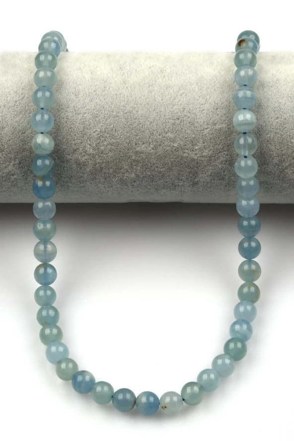 Mavi Kalsit ( A Kalite ) Doğal Taş Dizi 8 mm Küre Kesim - Resim 2