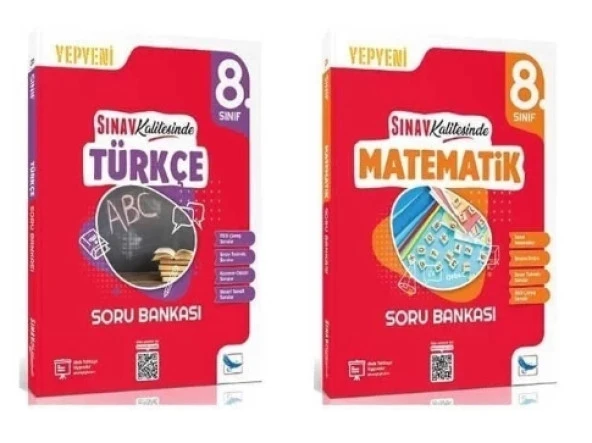 8.SINIF TÜRKÇE + MATEMATİK  SORU BANKASI SINAV KALİTESİNDE (2 KİTAP)