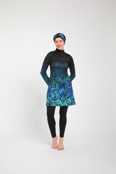 Chelly Kadın Likralı Tam Kapalı Tesettür Mayo S 3765 - 4