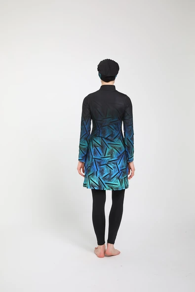 Chelly Kadın Likralı Tam Kapalı Tesettür Mayo S 3765 - 7