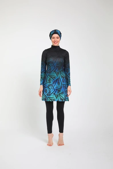 Chelly Kadın Likralı Tam Kapalı Tesettür Mayo S 3765