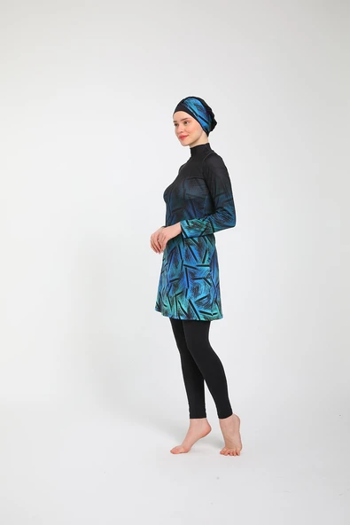 Chelly Kadın Likralı Tam Kapalı Tesettür Mayo S 3765 - 5