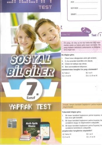Molekül 7. Sınıf Sosyal Bilgiler Yaprak Test