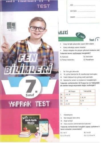 Molekül 7. Sınıf Fen Bilimleri Yaprak Test