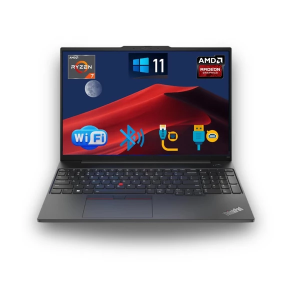 Lenovo  E16 Thınkpad 21JT0017TX ATL15 RYZEN7-7730U 16GB 512SSD  16" WİN 11 PRO Notebook