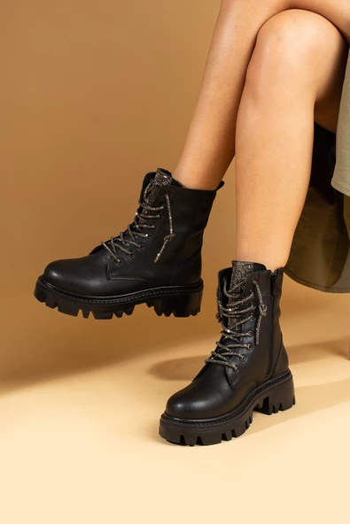 Pembe Potin Boncuk Detaylı Taşlı Arkası Lastikli Kadın Sandalet 57-274-24 - 4