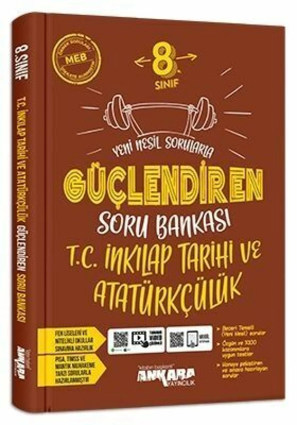 Ankara Yayıncılık 8. Sınıf T.C. İnkılap Tarihi ve Atatürkçülük Güçlendiren Soru Bankası