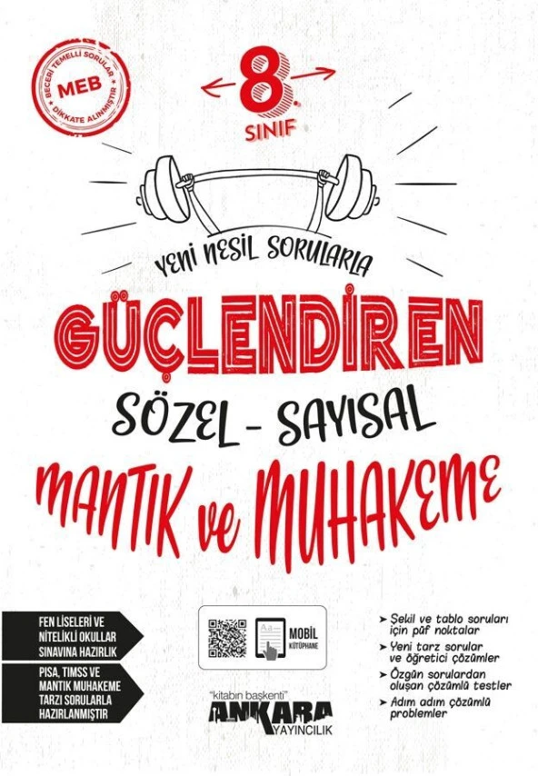 Ankara Yayıncılık 8. Sınıf Sözel Sayısal Mantık Ve Muhakeme Güçlendiren Soru Bankası