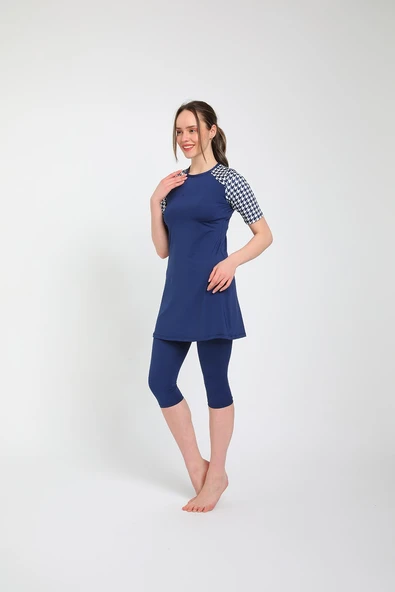 Chelly Kadın Likralı Yarı Kapalı Tesettür Mayo S 3160 - S  3165 - Resim 10