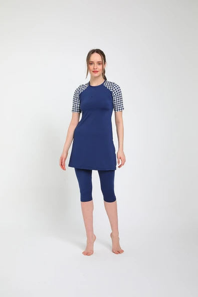 Chelly Kadın Likralı Yarı Kapalı Tesettür Mayo S 3160 - S  3165 - Resim 7