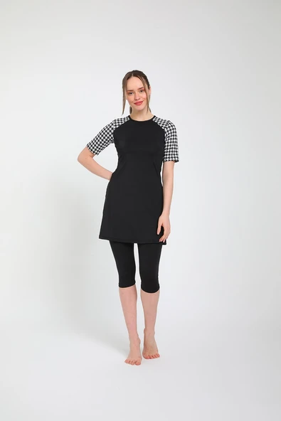 Chelly Kadın Likralı Yarı Kapalı Tesettür Mayo S 3160 - S  3165 - Resim 3