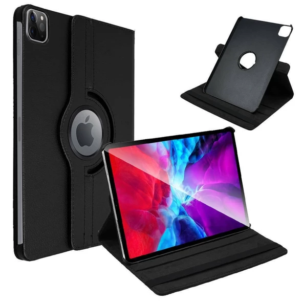 Apple iPad Air 13inç M2 2024 Kılıf 360 Dönebilen Standlı Case A2898 A2899 A2900