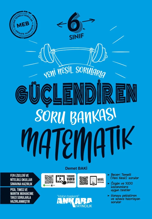 Ankara Yayıncılık 6. Sınıf Matematik Güçlendiren Soru Bankası