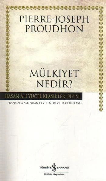 Mülkiyet Nedir(K.Kapak) PIERRE-JOSEPH PROUDHON