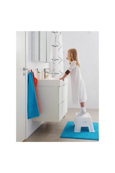 IKEA Bolmen Tabure - Çocuk Bebek Banyo Taburesi - Beyaz - 4