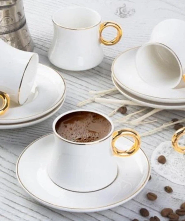 Acar Rustik 6 Kişilik Kahve Fincanı Takımı MLT-05337