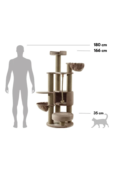 Pet Dreams Paris Lüks Kedi Tırmalama ve Dinlenme Ağacı - 2