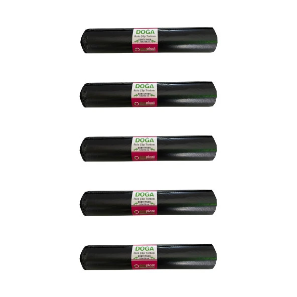 Ecoplast 240 Litre Siyah Hantal Konteyner Çöp Torbası - 120 x 150 Cm. - 700 Gr. - 10 Adetlik 5 Rulo ürün görseli 1