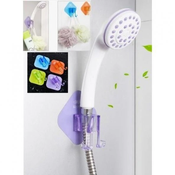 Banyo Duş Başlığı Tutucu ve Lif Askısı Kendinden Yapışkanlı - Resim 5