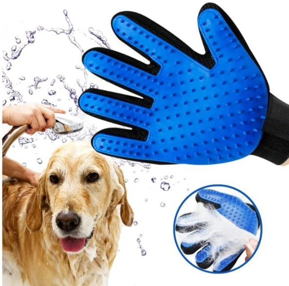 Evcil Hayvan Tüy Toplama Eldiveni Mavi - Resim 2